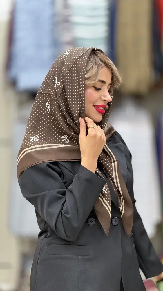 روسری ساتن پاپیونی
